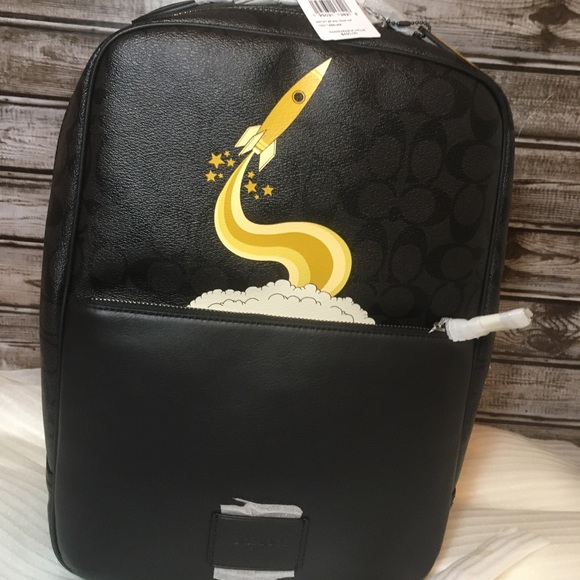 Coach Handbags - Coach signature rocket leather backpack NWT